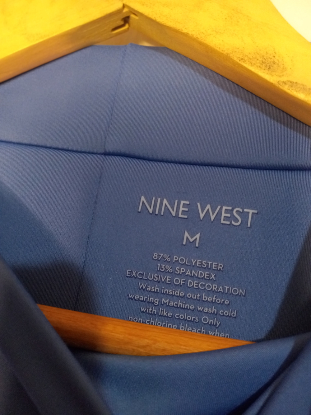 Nine West Blue Sleeveless Ruched Sheath Dress - Medium